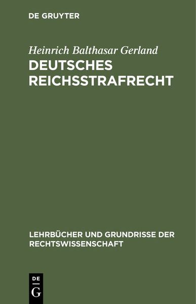 Produktbild: Deutsches Reichsstrafrecht