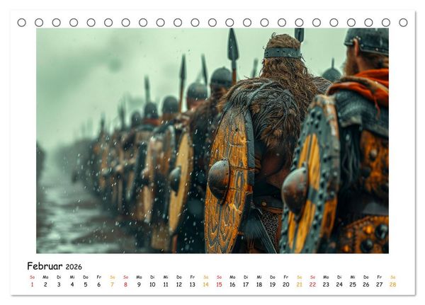 Produktbild: Wikinger - mutige Krieger (Tischkalender 2026 DIN A5 quer), CALVENDO Monatskalender