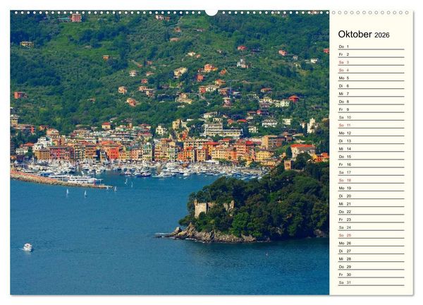 Produktbild: Ligurien - Berge und Meer (Wandkalender 2026 DIN A2 quer), CALVENDO Monatskalender