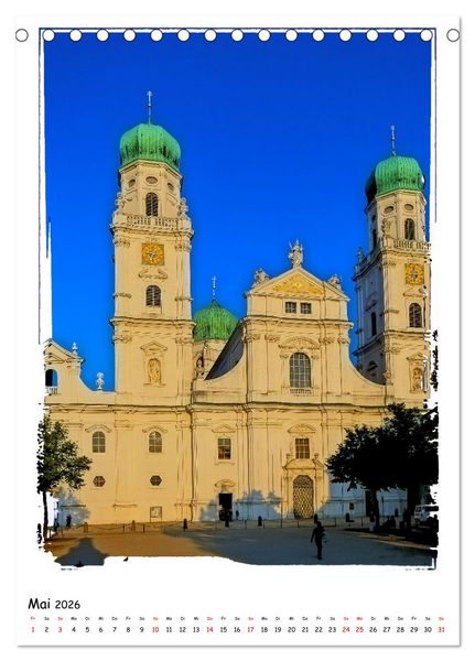 Produktbild: Ein Spaziergang durch Passau (Tischkalender 2026 DIN A5 hoch), CALVENDO Monatskalender