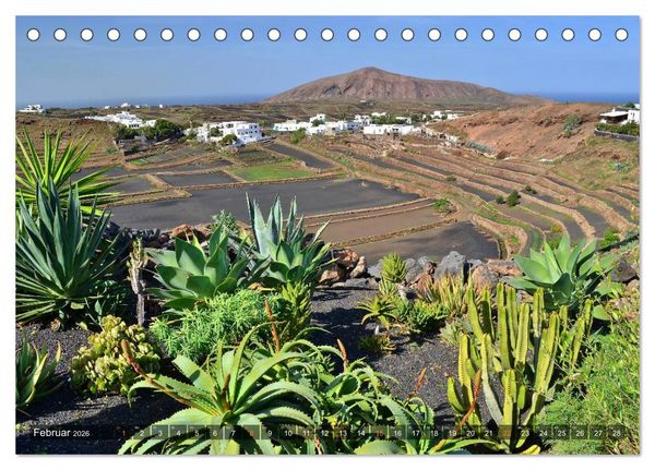 Produktbild: Lanzarote. Wunderwelt der Feuerberge (Tischkalender 2026 DIN A5 quer), CALVENDO Monatskalender