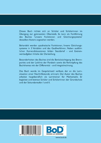 Produktbild: Quadratische Funktionen und Gleichungssysteme