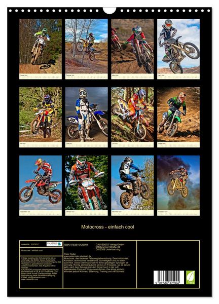 Produktbild: Motocross - einfach cool (Wandkalender 2026 DIN A3 hoch), CALVENDO Monatskalender