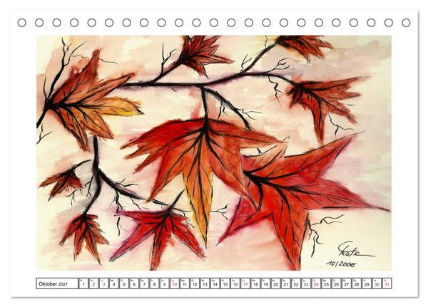 Produktbild: Der AQUARELL-Kalender (Tischkalender 2027 DIN A5 quer), CALVENDO Monatskalender