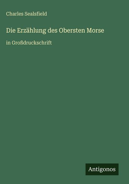 Produktbild: Die Erz&auml;hlung des Obersten Morse