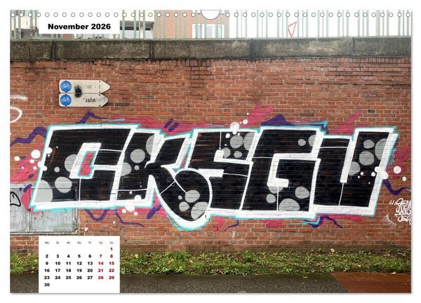 Produktbild: Hamburg Graffiti (Wandkalender 2026 DIN A3 quer), CALVENDO Monatskalender