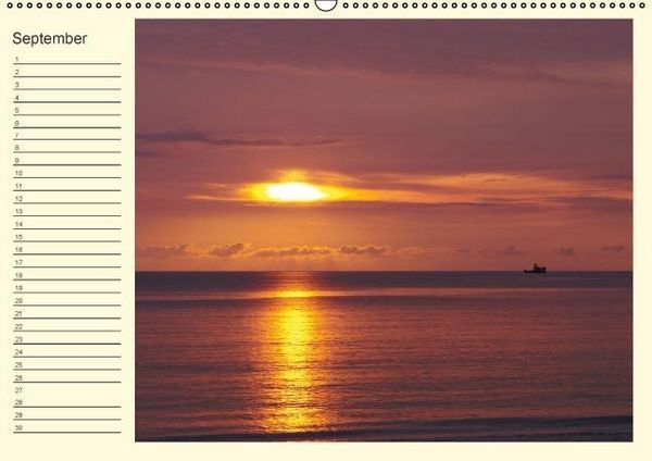 Produktbild: Colours by the sea / Birthday Calendar / UK-Version (Wall Calendar perpetual DIN A2 Landscape)