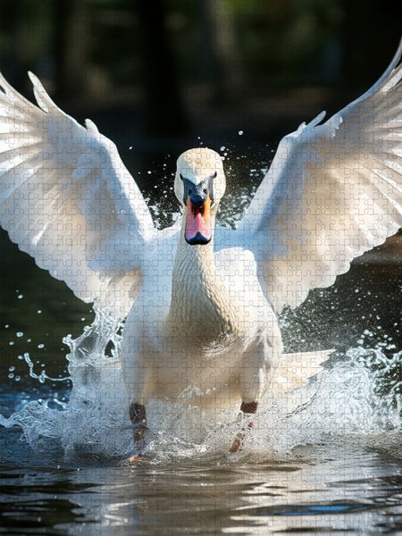 Produktbild: CALVENDO Puzzle Schwan | 2000 Teile Lege-Gr&ouml;&szlig;e 90x67cm Foto-Puzzle f&uuml;r gl&uuml;ckliche Stunden