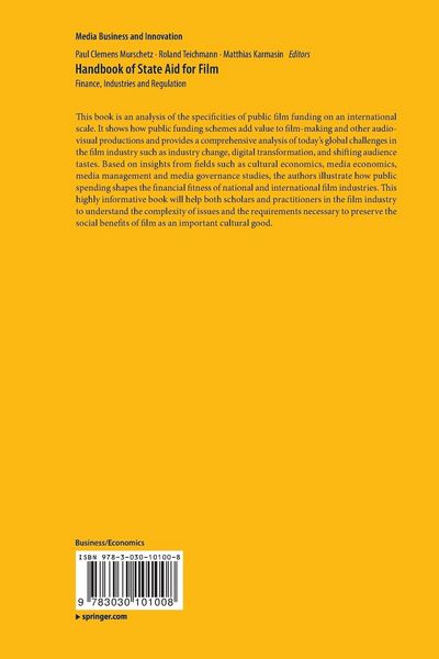 Produktbild: Handbook of State Aid for Film