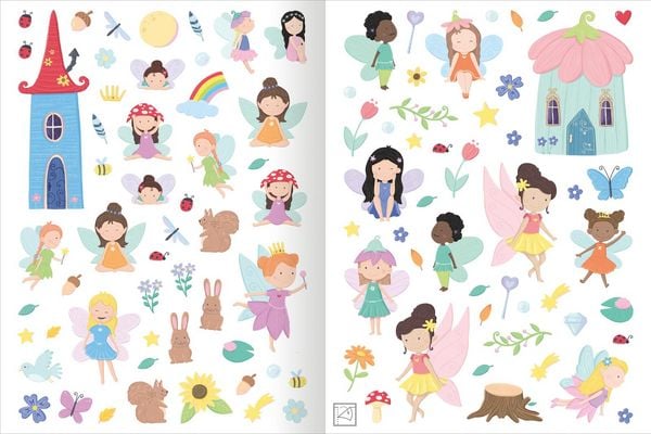 Produktbild: Mein flauschiges Stickerheft &ndash; Feen