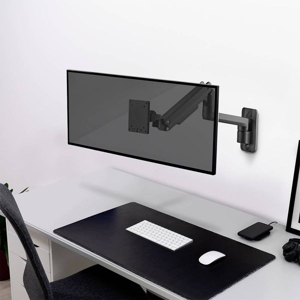 Produktbild: LogiLink BP0169 Monitor-Wandhalterung 1 Display(s) Schwarz Drehbar, H&ouml;henverstellbar, Neigbar, Rotierbar, Schwenkbar