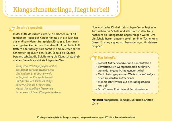 Produktbild: 30 Klangschalenspiele f&uuml;r Entspannung und K&ouml;rperwahrnehmung