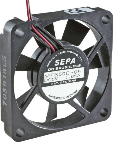 Produktbild: SEPA MFB50E05 Axiall&uuml;fter 5 V/DC 10.1 m&sup3;/h (L x B x H) 50 x 50 x 10mm