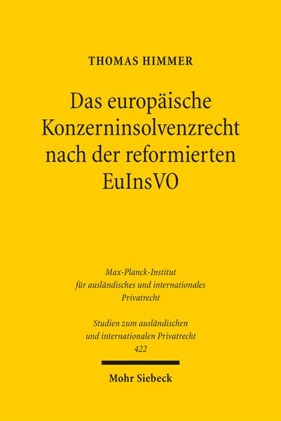 Produktbild: Das europ&auml;ische Konzerninsolvenzrecht nach der reformierten EuInsVO