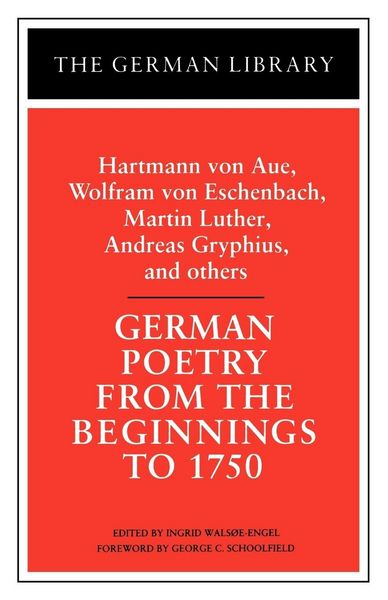 Produktbild: German Poetry from the Beginnings to 1750