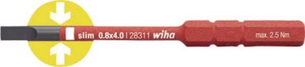 Produktbild: Wiha Werkstatt Schlitz Wechselklinge 2.5 mm 75 mm Passend f&uuml;r (Serie Schraubendreher) Wiha Torque