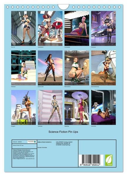 Produktbild: Science Fiction Pin Ups (Wandkalender 2026 DIN A4 hoch), CALVENDO Monatskalender