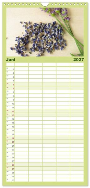 Produktbild: Familienplaner 2027 - Mit Pflanzenkraft nat&uuml;rlich heilen mit 5 Spalten (Wandkalender, 21 x 45 cm) CALVENDO