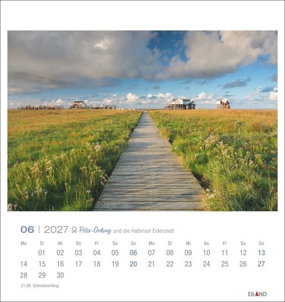 Produktbild: St. Peter-Ording und die Halbinsel Eiderstedt Postkartenkalender 2027 - und die Halbinsel Eiderstedt