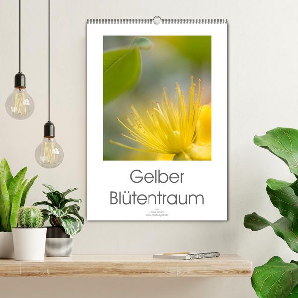 Produktbild: Gelber Bl&uuml;tentraum (Wandkalender 2026 DIN A2 hoch), CALVENDO Monatskalender