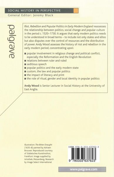 Produktbild: Riot, Rebellion and Popular Politics in Early Modern England