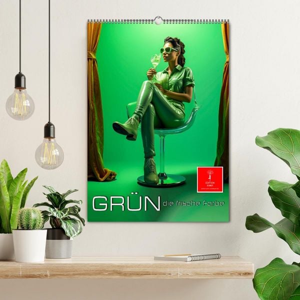 Produktbild: Gr&uuml;n, die frische Farbe (Wandkalender 2026 DIN A2 hoch), CALVENDO Monatskalender
