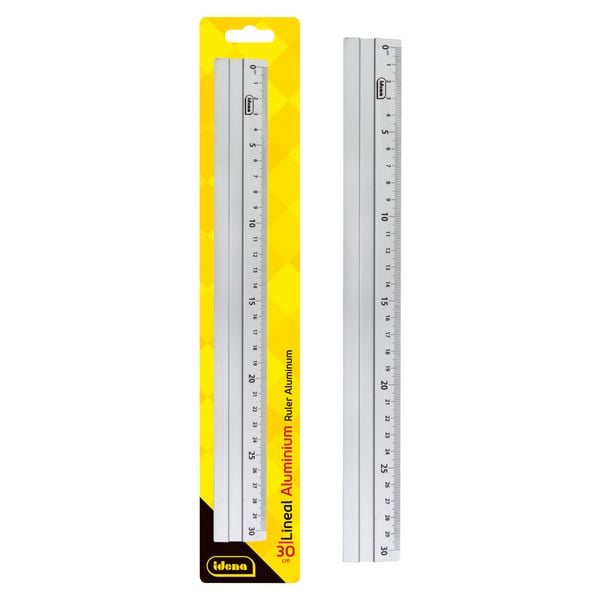 Idena Lineal Aluminium silber 30cm Blister