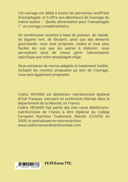 Produktbild: Mes recettes faciles pour l'oesophagite.