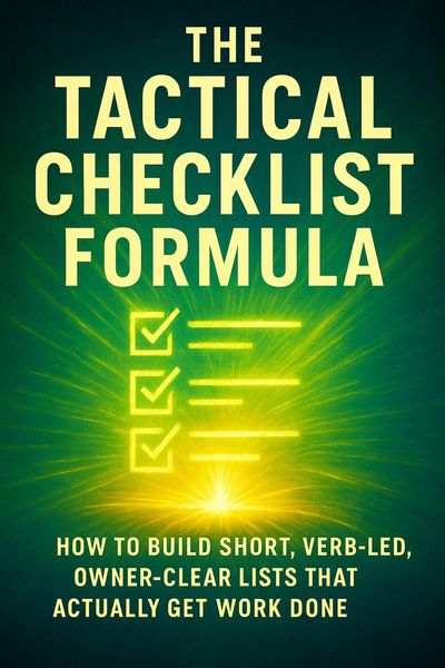 Produktbild: The Tactical Checklist Formula