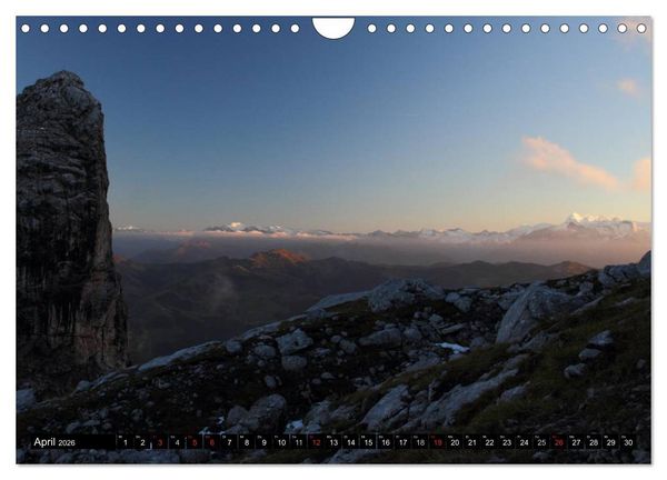 Produktbild: DIE ALPEN - Weitblicke (Wandkalender 2026 DIN A4 quer), CALVENDO Monatskalender