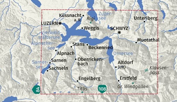 Produktbild: KOMPASS Wanderkarte 116 Vierwaldst&auml;ttersee, Luzern 1:40.000