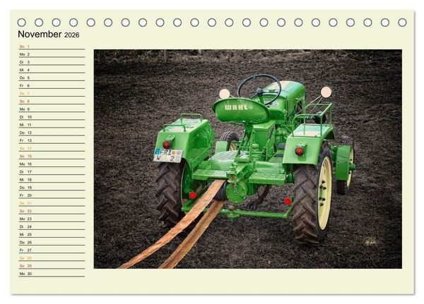 Produktbild: Traktoren - Oldtimer (Tischkalender 2026 DIN A5 quer), CALVENDO Monatskalender