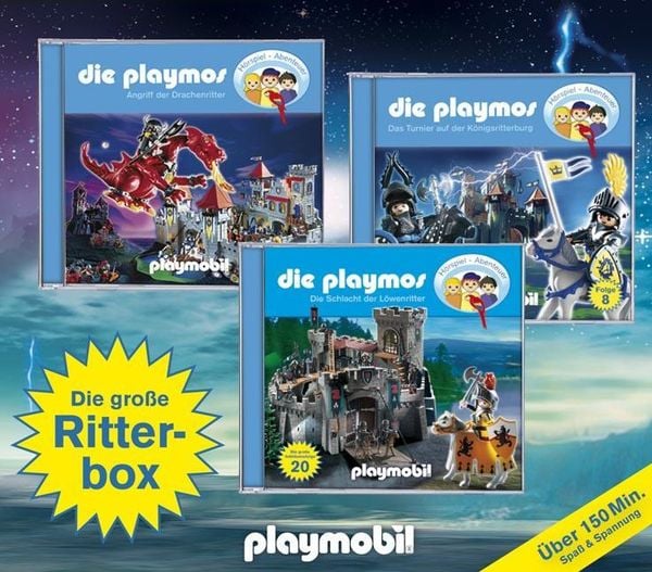 Produktbild: Die Playmos - Das Original Playmobil H&ouml;rspiel, Die gro&szlig;e Ritter-Box: Folgen 2, 8, 20