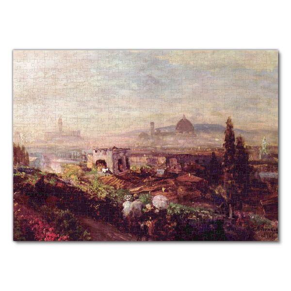 Produktbild: Lais Puzzle Oswald Achenbach - Blick auf Florenz 500 Teile
