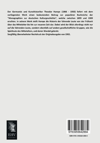 Produktbild: Die fahrenden Leute in der deutschen Vergangenheit