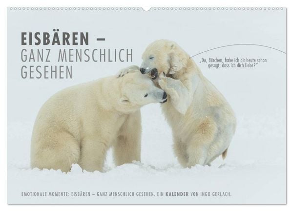 Produktbild: Emotionale Momente: Eisb&auml;ren - ganz menschlich gesehen. (Wandkalender 2026 DIN A2 quer), CALVENDO Monatskalender