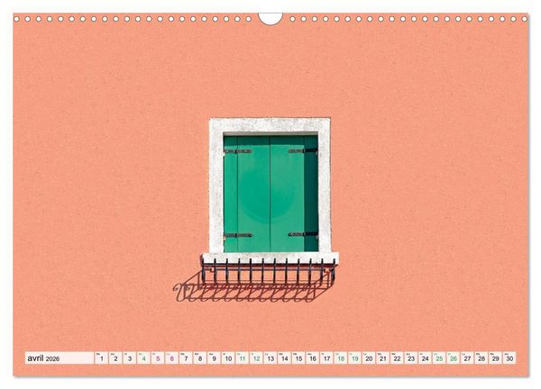 Produktbild: Burano et Minimalisme (Calendrier mural 2026 DIN A3 vertical), CALVENDO calendrier mensuel
