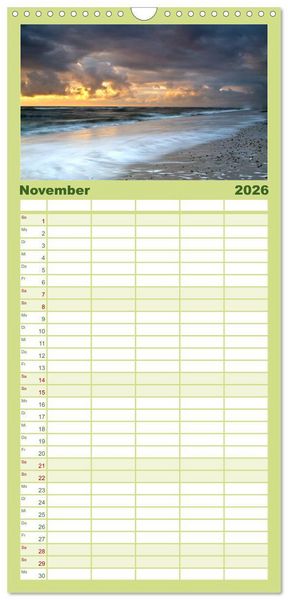 Produktbild: Familienplaner 2026 - Die Insel R&ouml;m&ouml; mit 5 Spalten (Wandkalender, 21 x 45 cm) CALVENDO