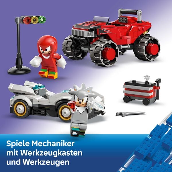 Produktbild: LEGO Sonic the Hedgehog 77118 Silvers Auto vs. Knuckles&rsquo; Monstertruck