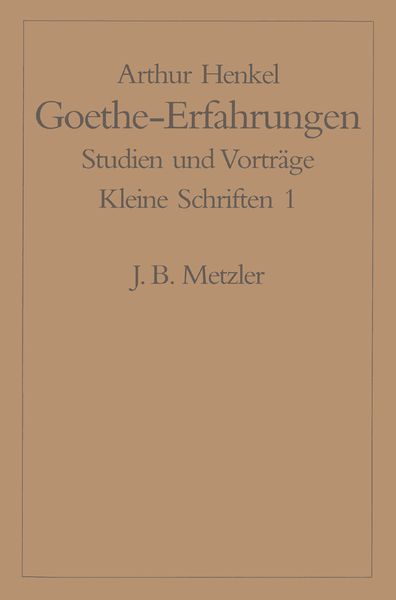 Produktbild: Goethe-Erfahrungen
