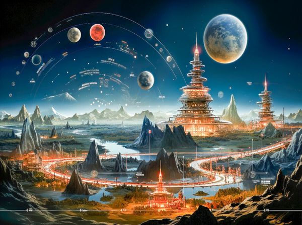 Produktbild: CALVENDO Puzzle Benachbarte Welten umkreisen sich | 2000 Teile Lege-Gr&ouml;&szlig;e 90x67cm Foto-Puzzle f&uuml;r gl&uuml;ckliche Stunden
