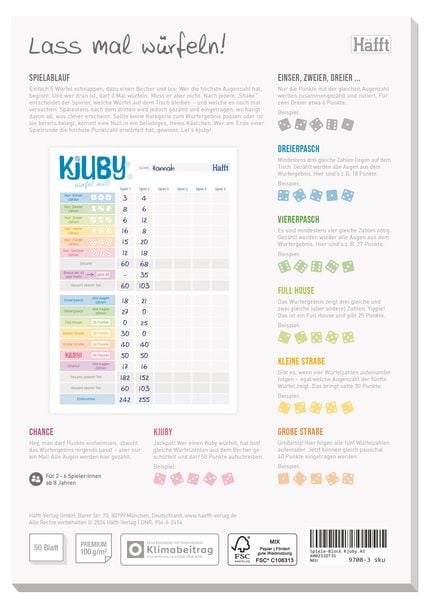 Produktbild: Spiele-Block Kjuby - W&uuml;rfel mal! A5