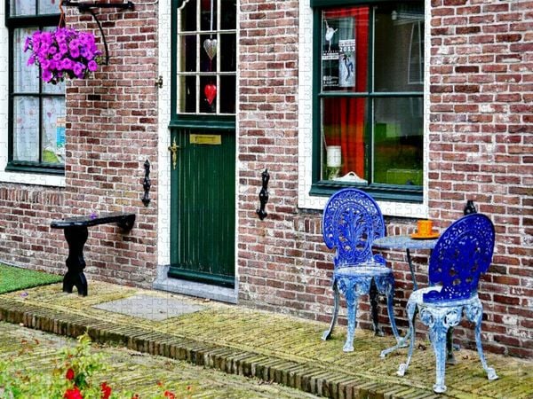 Produktbild: CALVENDO Puzzle St&uuml;hle in blau | 1000 Teile Lege-Gr&ouml;&szlig;e 64x48cm Foto-Puzzle f&uuml;r gl&uuml;ckliche Stunden