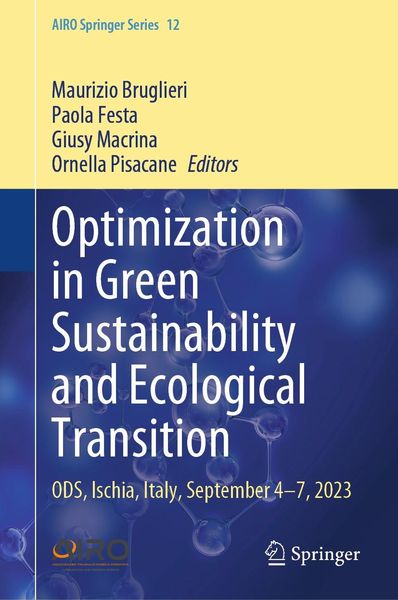 Produktbild: Optimization in Green Sustainability and Ecological Transition