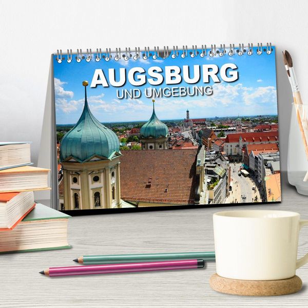 Produktbild: Augsburg und Umgebung (Tischkalender 2027 DIN A5 quer), CALVENDO Monatskalender