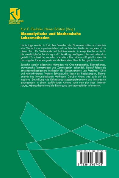 Produktbild: Bioanalytische und biochemische Labormethoden