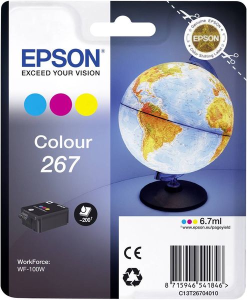 Epson Druckerpatrone T2670, 267 Original Cyan, Magenta, Gelb C13T26704010