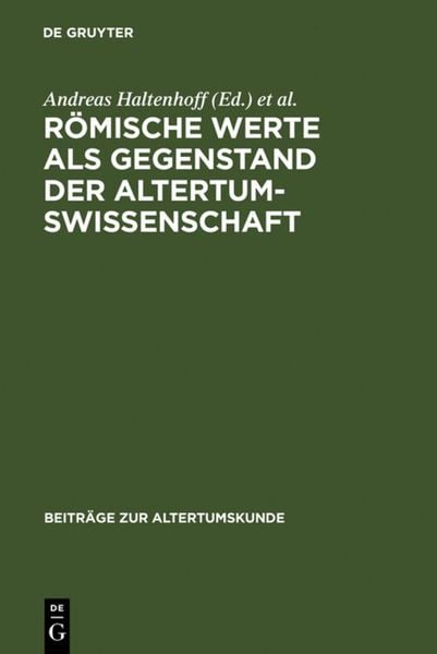 Produktbild: R&ouml;mische Werte als Gegenstand der Altertumswissenschaft