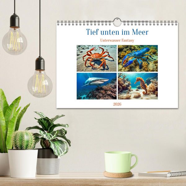 Produktbild: Tief unten im Meer Unterwasser Fantasy (Wandkalender 2026 DIN A4 quer), CALVENDO Monatskalender