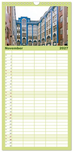 Produktbild: Familienplaner 2027 - Berlin rund ums Jahr mit 5 Spalten (Wandkalender, 21 x 45 cm) CALVENDO